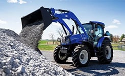 New Holland Loader with Hay Bales