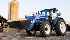 New Holland Loader with Hay Bales